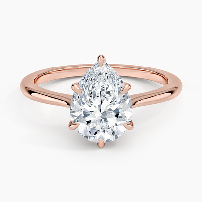 Elle Solitaire Ring - Pear Center Stone