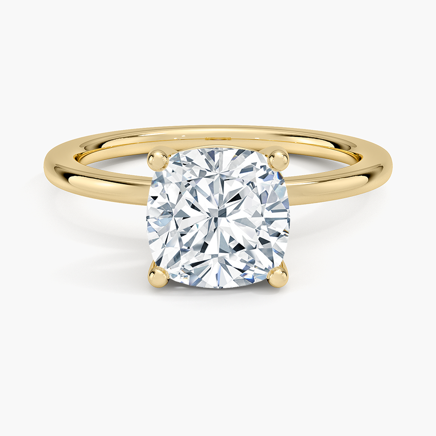 Perfect Fit 1.4mm Solitaire Ring - Cushion Cut Center Stone
