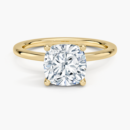 Perfect Fit 1.4mm Solitaire Ring - Cushion Cut Center Stone