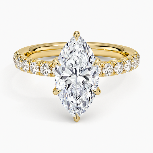 Luxe Amelie Diamond Ring (3/8 ct. tw.) - Marquise Center Stone