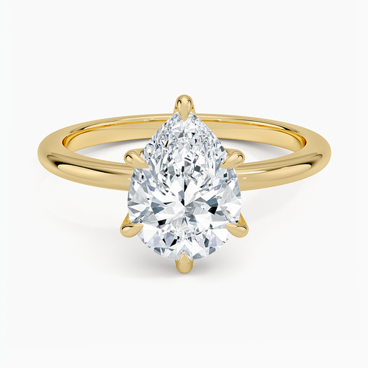 Esme 1.8mm Ring - Pear Center Stone