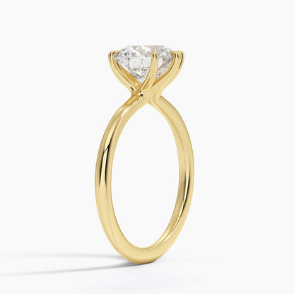 Freesia Six-Prong Solitaire Ring - Round Cut Center Stone