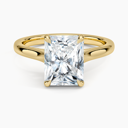 2mm Provence Solitaire Ring - Radiant Cut Center Stone