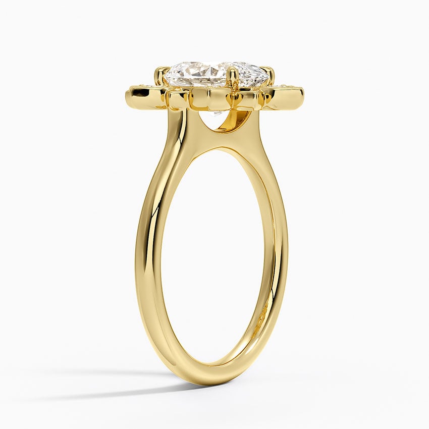 Fiore Halo Diamond Ring (1/4 ct. tw.) - Oval Center Stone