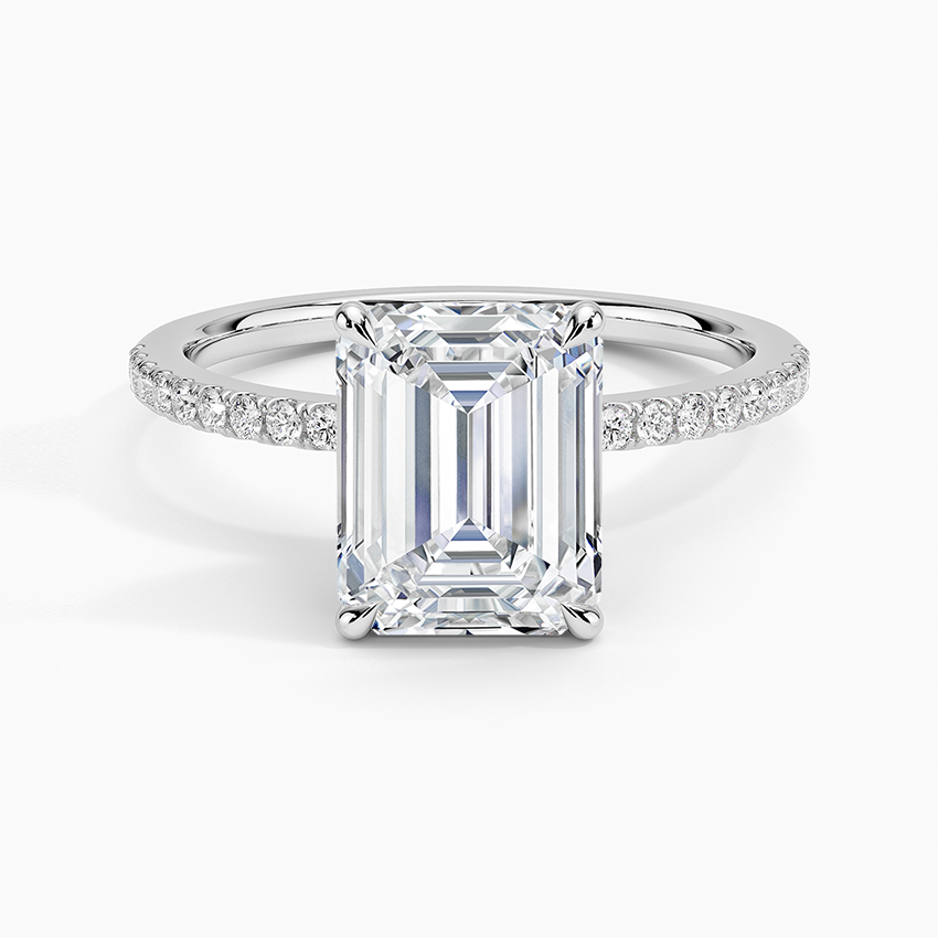 Luxe Petal Diamond Ring - Emerald Cut Center Stone