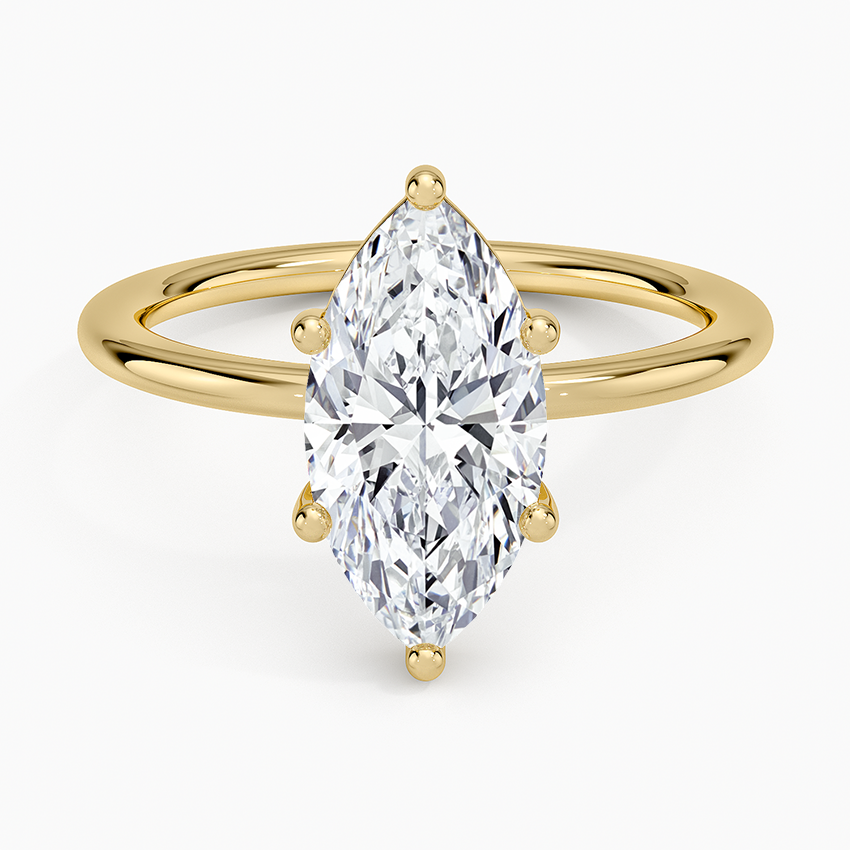 Gwen Perfect Fit Solitaire Ring - Marquise Cut Center Stone