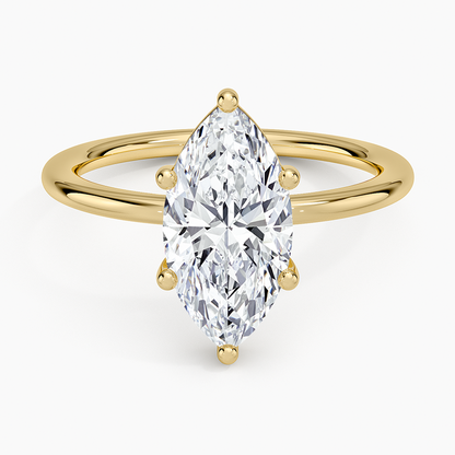 Gwen Perfect Fit Solitaire Ring - Marquise Cut Center Stone