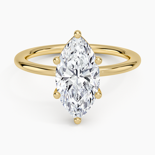 Gwen Perfect Fit Solitaire Ring - Marquise Cut Center Stone