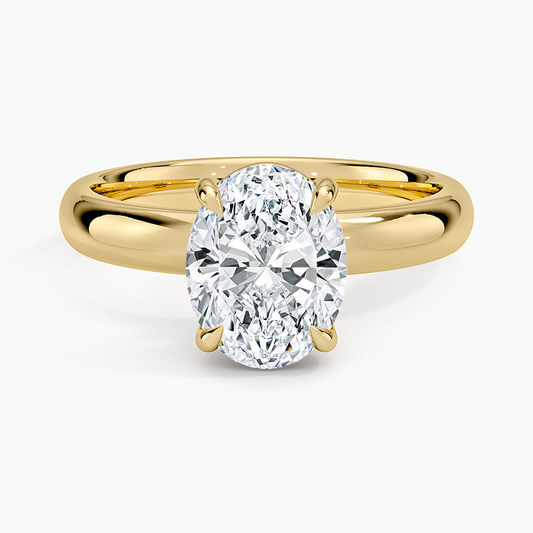 Audrey Perfect Fit 3mm Solitaire Ring - Oval Center Stone
