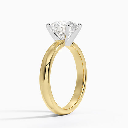 Comfort Fit 3mm Ring - Round Cut Center Stone