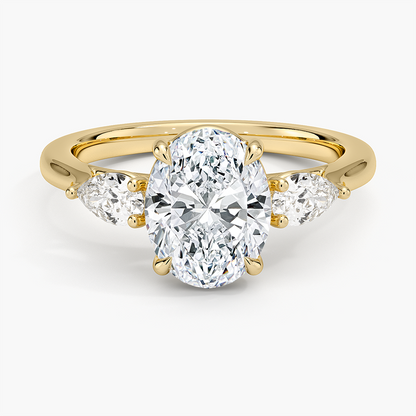 Opera Perfect Fit Diamond Ring - Oval Center Stone