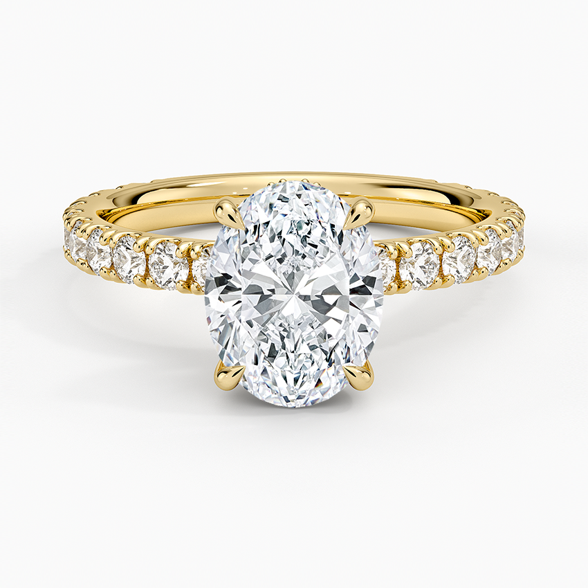 Grand Perfect Fit Three-Quarter Diamond Ring - Oval Center Stone