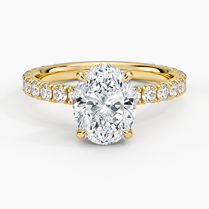 Grand Perfect Fit Three-Quarter Diamond Ring - Oval Center Stone