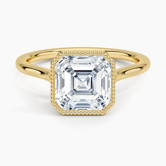 Margot Bezel Ring - Asscher Cut Center Stone