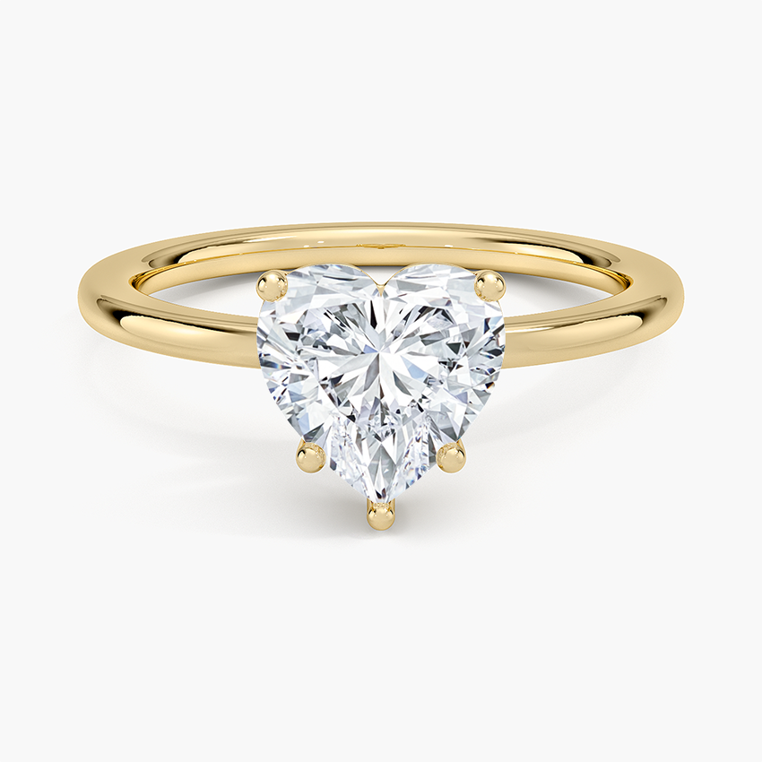 Perfect Fit 1.4mm Solitaire Ring - Heart Center Stone