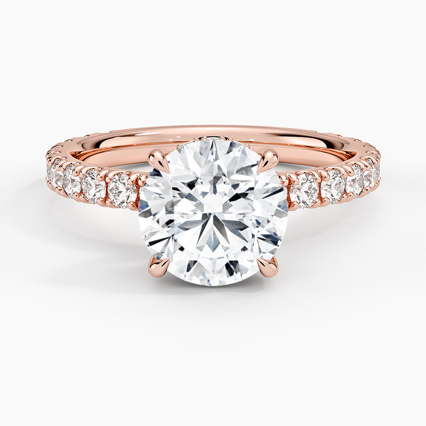 Grand Perfect Fit Three-Quarter Diamond Ring - Round Center Stone
