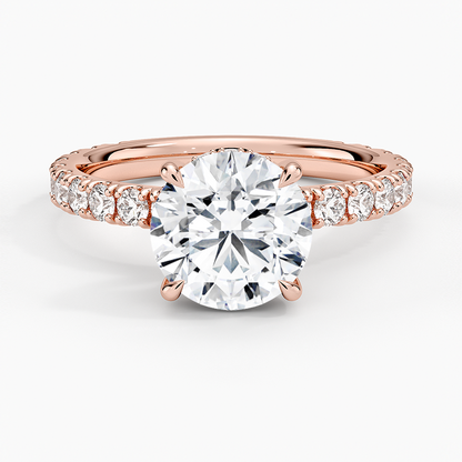 Grand Perfect Fit Three-Quarter Diamond Ring - Round Center Stone