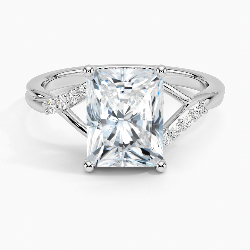 Chamise Hidden Halo Diamond Ring - Radiant Cut Center Stone