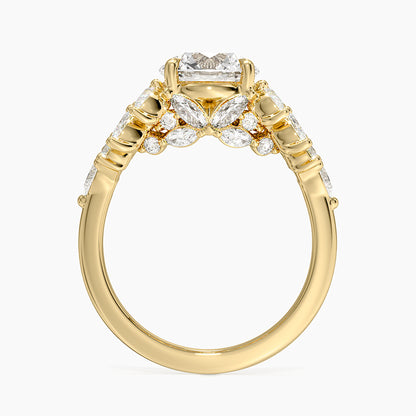 Grand Nadia Diamond Ring - Round Center Stone