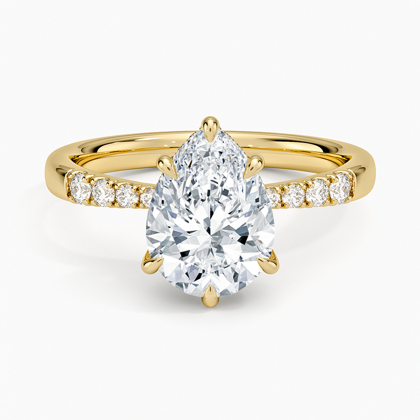 Bella Hidden Halo Diamond Ring (1/5 ct. tw.) - Pear Center Stone