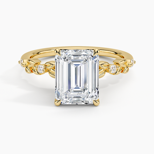 Briar Diamond Ring - Emerald Cut Center Stone