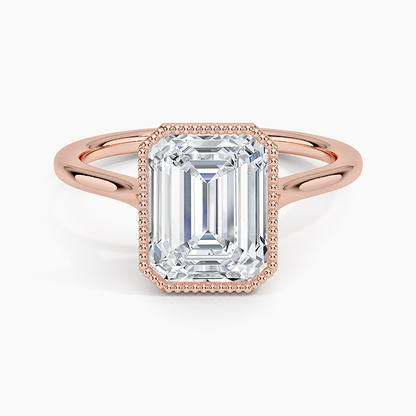 Margot Bezel Ring - Emerald Cut Center Stone