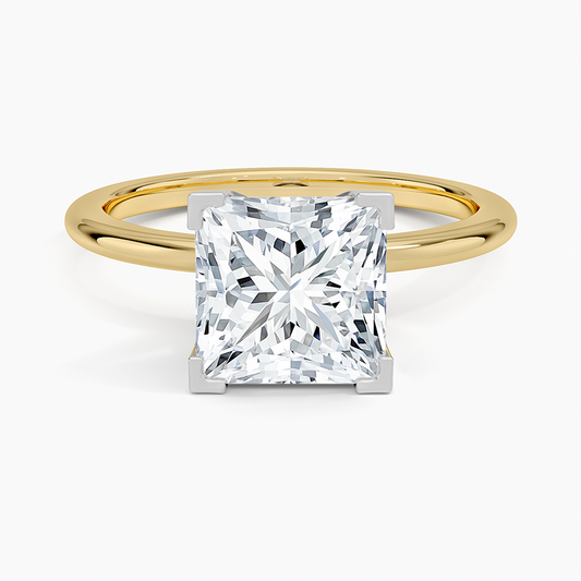 Four-Prong Comfort Fit 1.5mm Ring - Princess Cut Center Stone