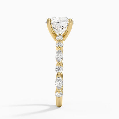 Versailles Three-Quarter Coverage Diamond Ring (1/2 ct. tw.) - Round Center Stone