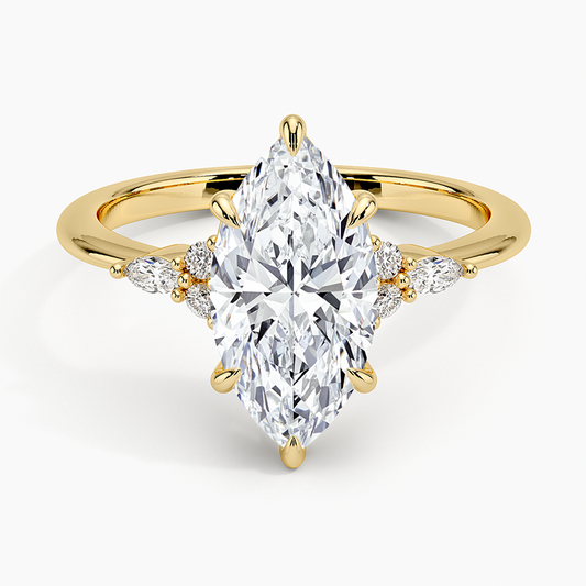 Nadia Diamond Ring - Marquise Center Stone