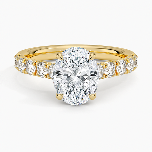 Anthology Half Coverage Diamond Ring (1/2 ct. tw.) - Oval Center Stone