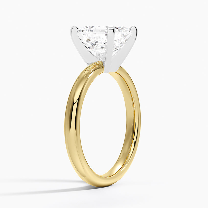 Comfort Fit 2.5mm Ring - Asscher Cut Center Stone