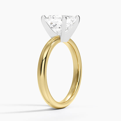 Comfort Fit 2.5mm Ring - Asscher Cut Center Stone