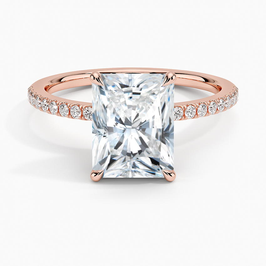 Luxe Petal Diamond Ring - Radiant Cut Center Stone