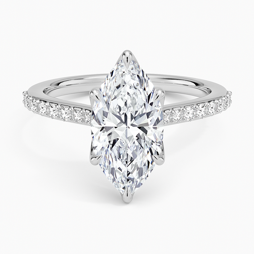 Elodie Cathedral Diamond Ring - Marquise Center Stone