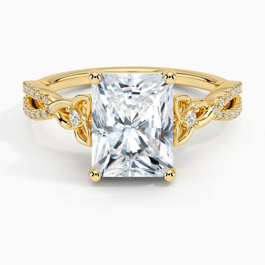 Luxe Celtic Love Knot Diamond Ring - Radiant Cut Center Stone
