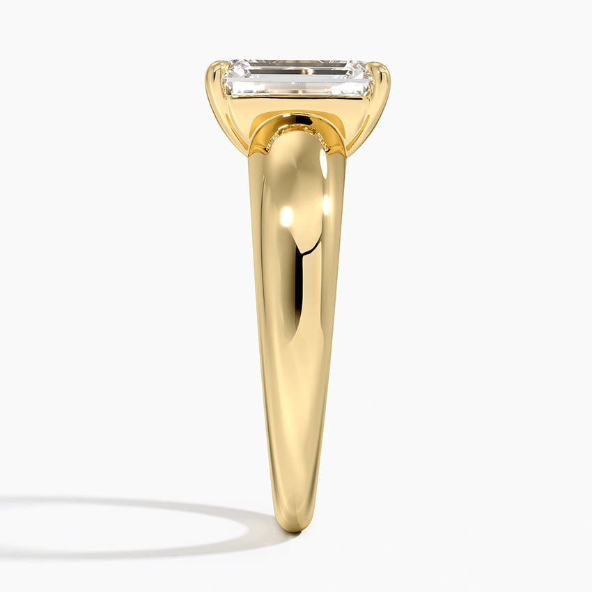 Adrian Solitaire Ring - Emerald Cut Center Stone