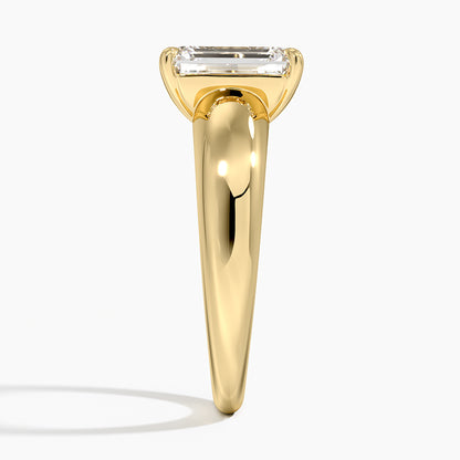 Adrian Solitaire Ring - Emerald Cut Center Stone