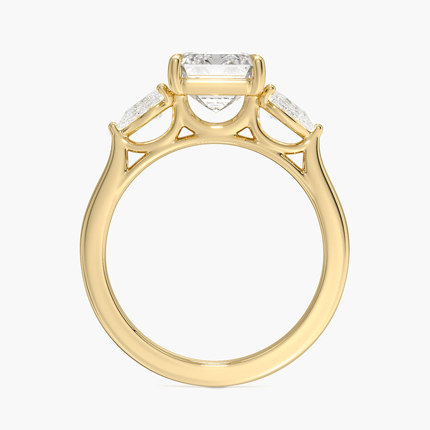 Opera Perfect Fit Diamond Ring - Emerald Cut Center Stone