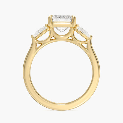 Opera Perfect Fit Diamond Ring - Emerald Cut Center Stone