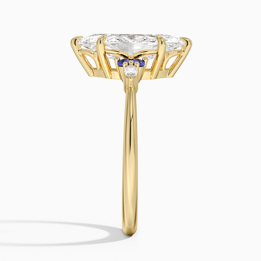Nadia Sapphire and Diamond Ring - Marquise Cut Center Stone