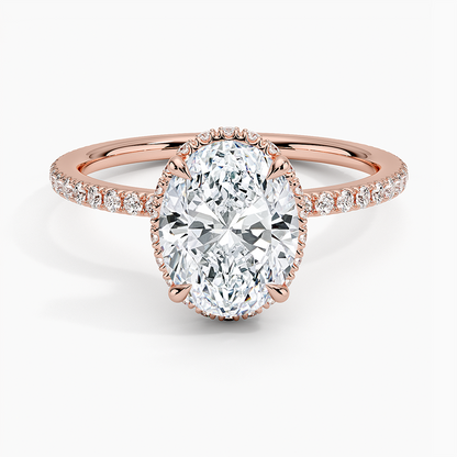Gala Diamond Ring - Oval Center Stone
