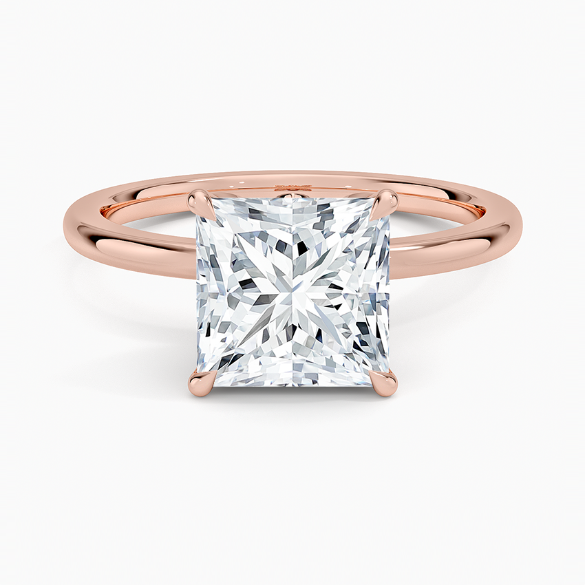 Petal 1.5mm Diamond Ring - Princess Cut Center Stone