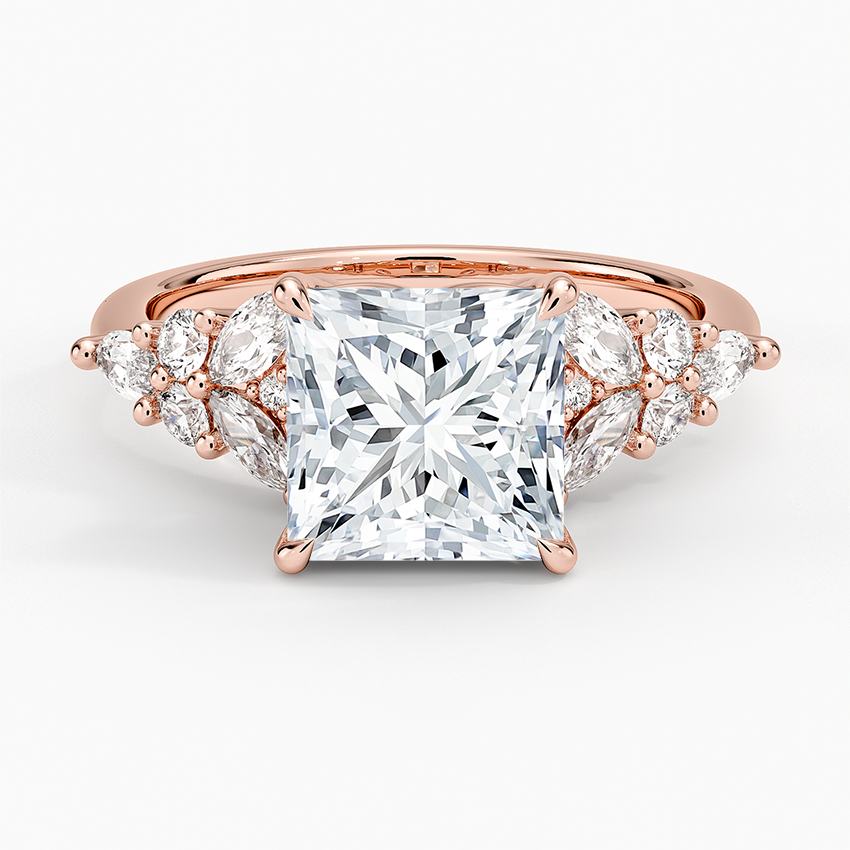 Nadia Taper Diamond Ring - Princess Cut Center Stone