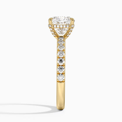 Olympia Half Coverage Diamond Ring (1/2 ct. tw.) - Cushion Cut Center Stone
