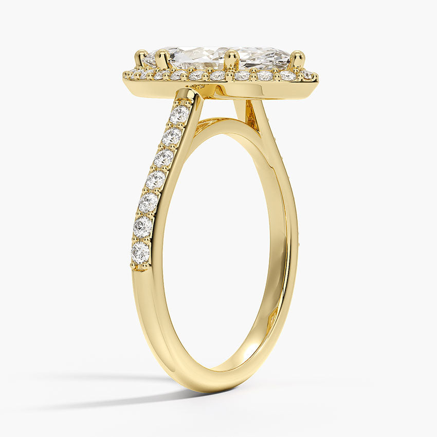 Halo Diamond Ring with Side Stones (1/3 ct. tw.) - Marquise Center Stone