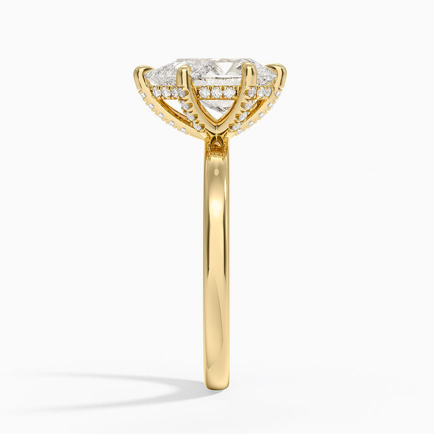 Lumiere 2mm Diamond Ring (1/8 ct. tw.) - Pear Cut Center Stone