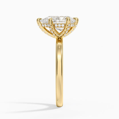 Lumiere 2mm Diamond Ring (1/8 ct. tw.) - Pear Cut Center Stone