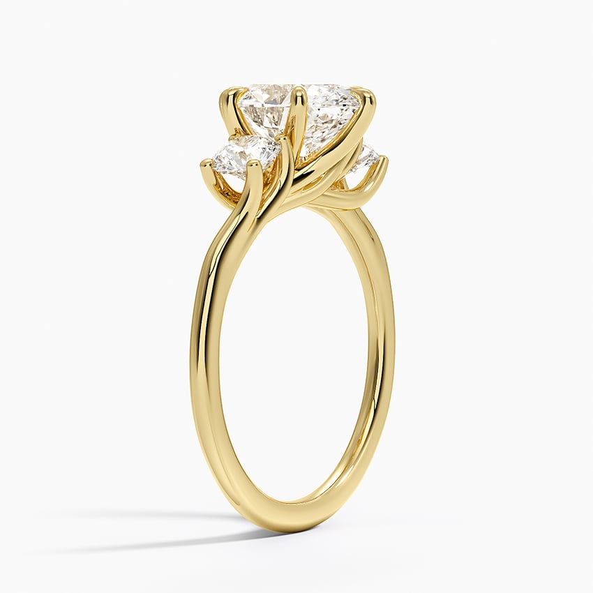 Luxe Delilah Three Stone Diamond Ring - Oval Center Stone