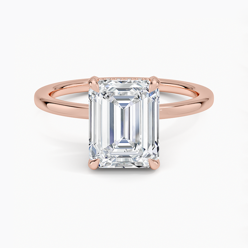 Lumiere 1.5mm Diamond Ring - Emerald Cut Center Stone