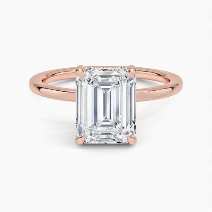 Lumiere 1.5mm Diamond Ring - Emerald Cut Center Stone